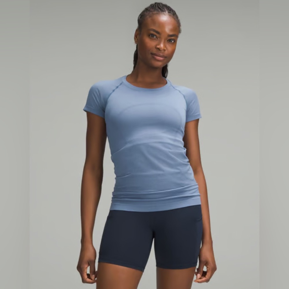 Swiftly Tech Short-Sleeve Shirt 2.0 *Hip Length Oasis Blue